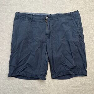 Polo Ralph Lauren Shorts Mens 40 Navy‎ Blue Seersucker Chino Lightweight Beachy